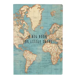 Hot Sass and Belle A Big Book for Little Ideas Vintage Map A5 Notebook