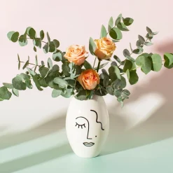 Sale Sass and Belle Abstract Face White Large Vase