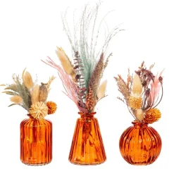 Outlet Sass and Belle Amber Glass Bud Vases - Set of 3