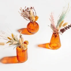 Outlet Sass and Belle Amber Glass Bud Vases - Set of 3