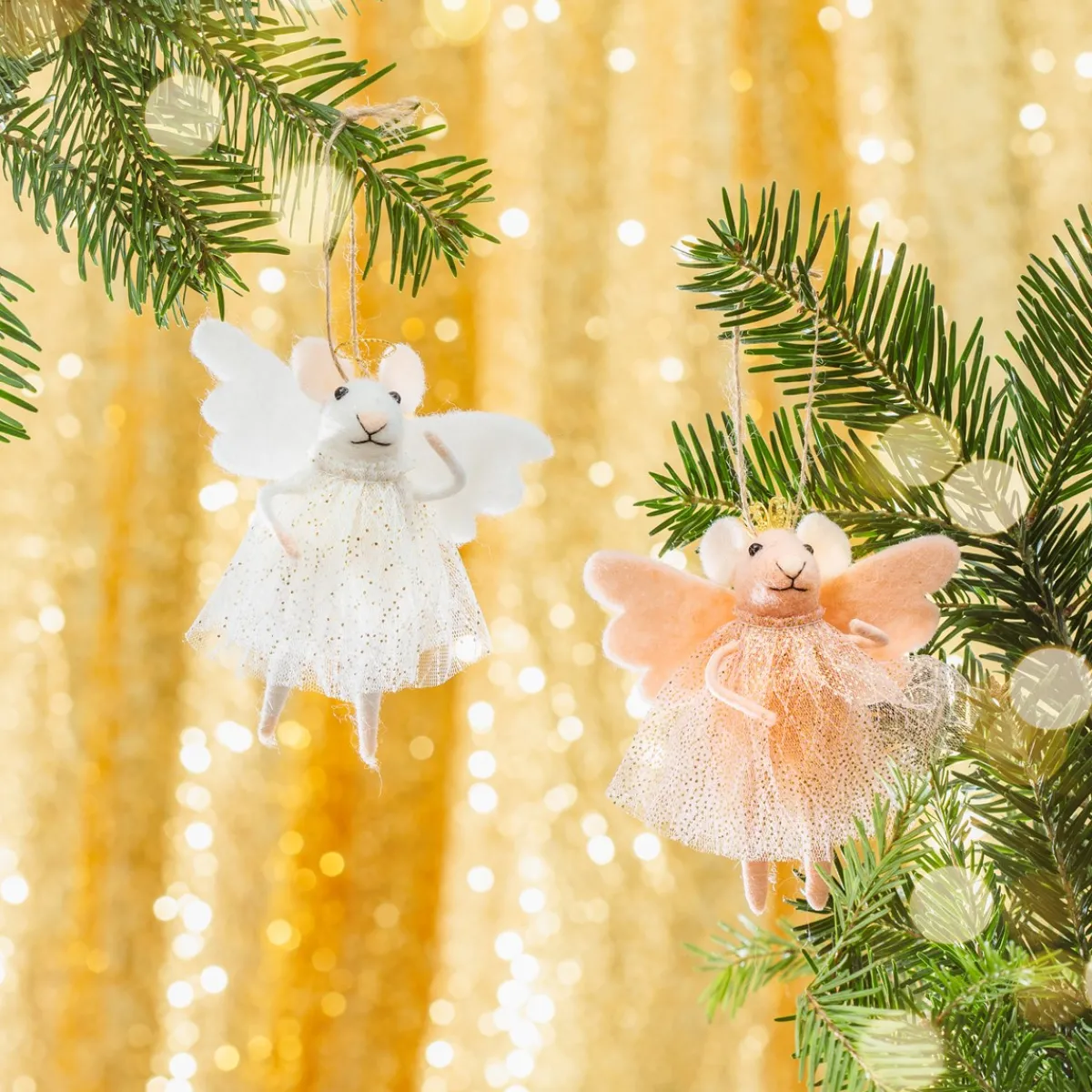 Hot Sass and Belle Angel Mouse Hanging Decoration