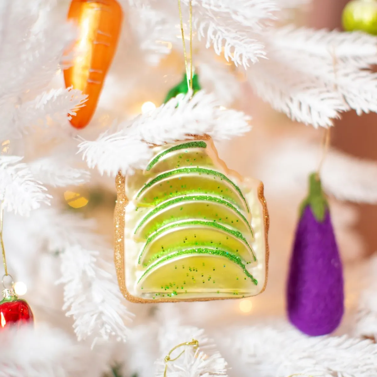 Hot Sass and Belle Avocado Toast Shaped Bauble