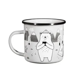 Hot Sass and Belle Bear Adventure Enamel Mug