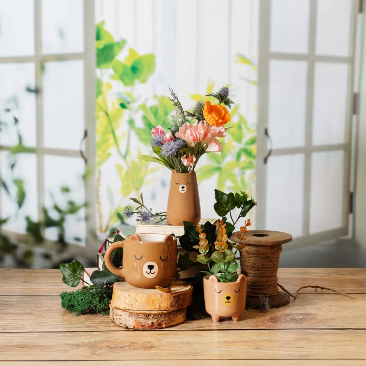 New Sass and Belle Bear Vase