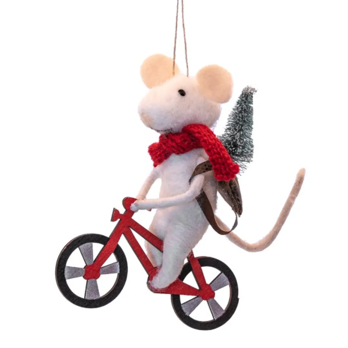Sale Sass and Belle Bicycle Delivery Mouse Felt Decoration