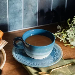 Sale Sass and Belle Blue Mojave Tea Cup & Saucer Set