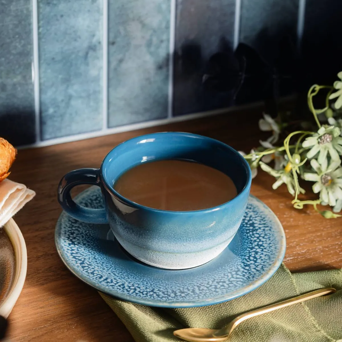 Sale Sass and Belle Blue Mojave Tea Cup & Saucer Set