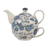 Hot Sass and Belle Blue Willow Floral Tea For One