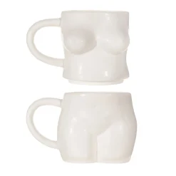 Outlet Sass and Belle Body Stacking Mugs White - Set of 2
