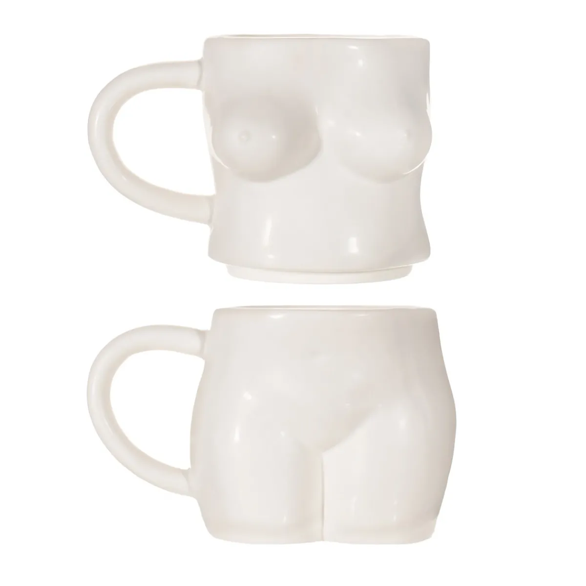 Outlet Sass and Belle Body Stacking Mugs White - Set of 2
