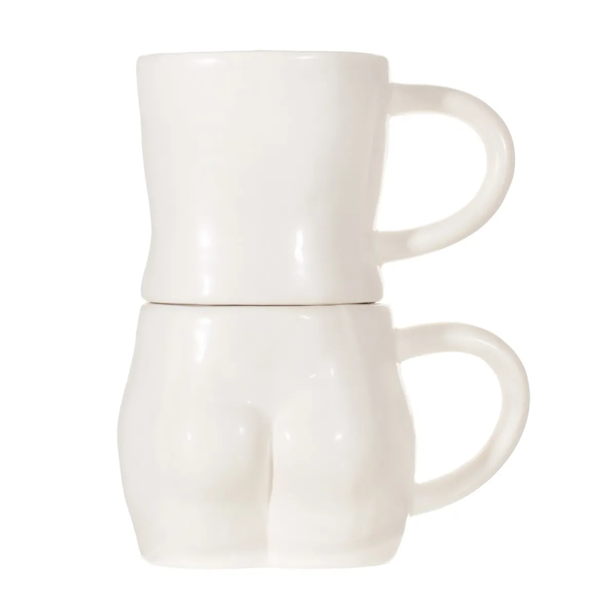 Outlet Sass and Belle Body Stacking Mugs White - Set of 2