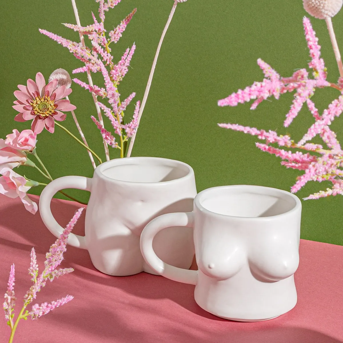 Outlet Sass and Belle Body Stacking Mugs White - Set of 2
