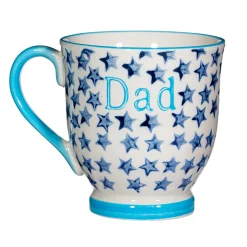 Hot Sass and Belle Bohemian Stars Dad Mug Blue