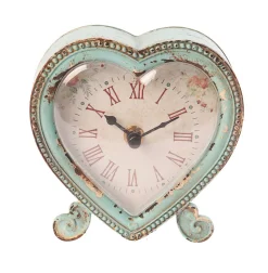 Clearance Sass and Belle Boudoir Heart Clock Duck Egg