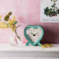 Clearance Sass and Belle Boudoir Heart Clock Duck Egg