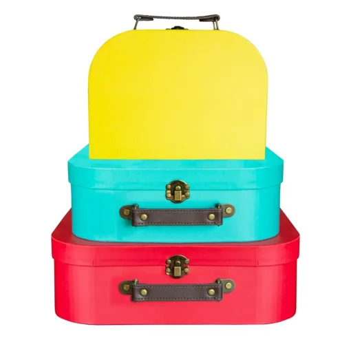 Sass and Belle Brights Retro Suitcases - Set of 3