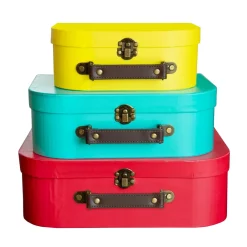 Sass and Belle Brights Retro Suitcases - Set of 3