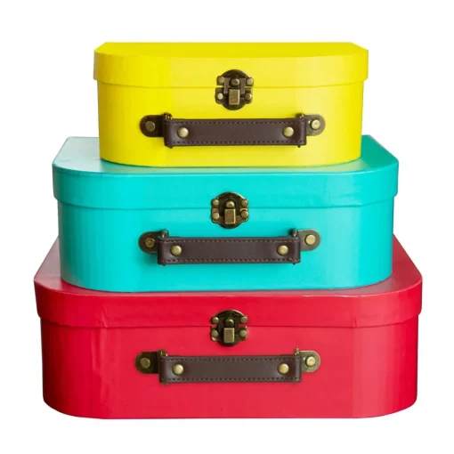 Sass and Belle Brights Retro Suitcases - Set of 3