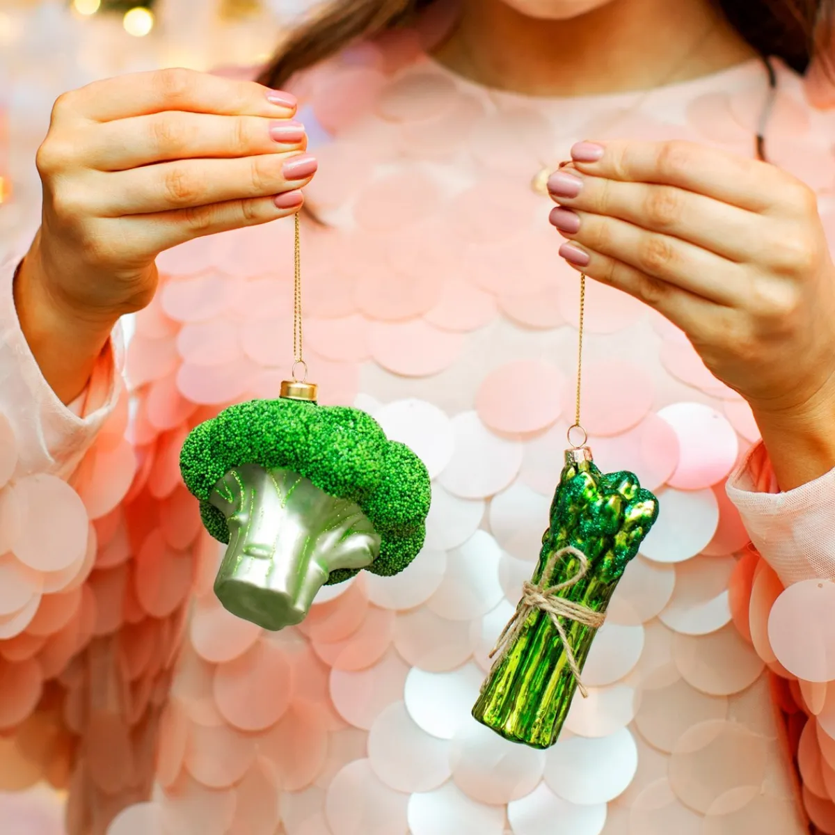 Hot Sass and Belle Broccoli Shaped Bauble