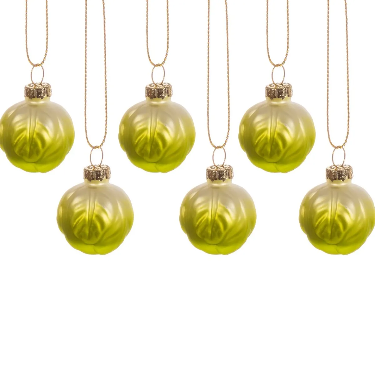 New Sass and Belle Brussels Sprouts Baubles - Set of 6