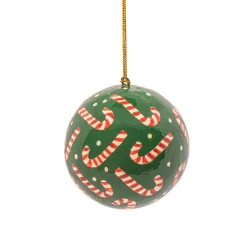 Online Sass and Belle Candy Cane Papier Mache Bauble