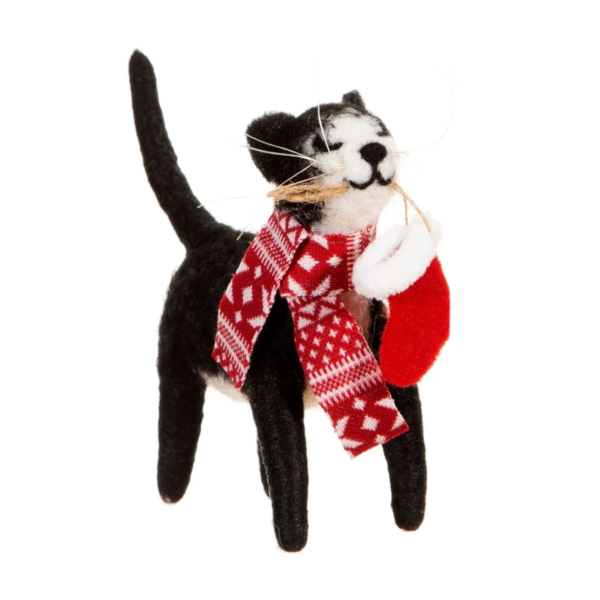 Online Sass and Belle Cat with Stocking Felt Decoration
