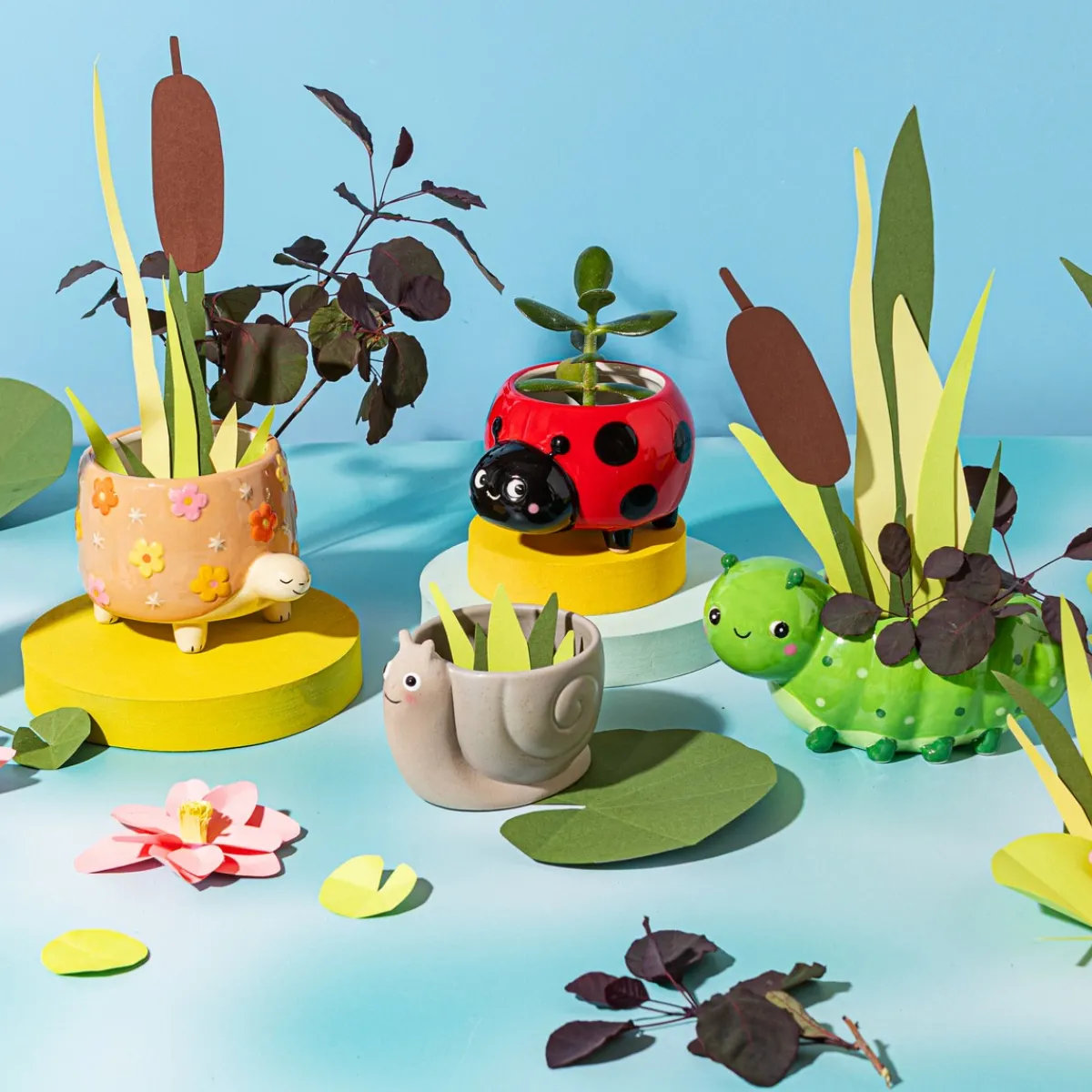 Clearance Sass and Belle Caterpillar Mini Planter