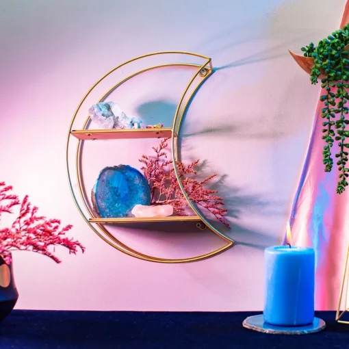 New Sass and Belle Celestial Moon Golden Shelf