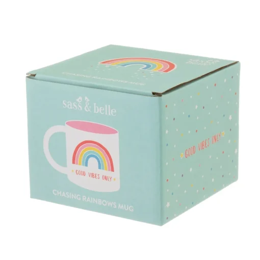 Sass and Belle Chasing Rainbows Good Vibes Only Mug