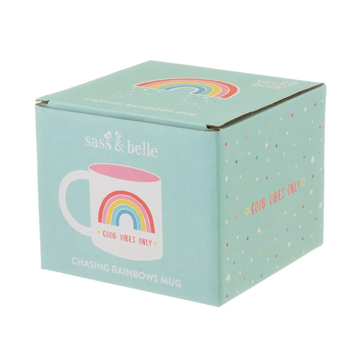 Sass and Belle Chasing Rainbows Good Vibes Only Mug
