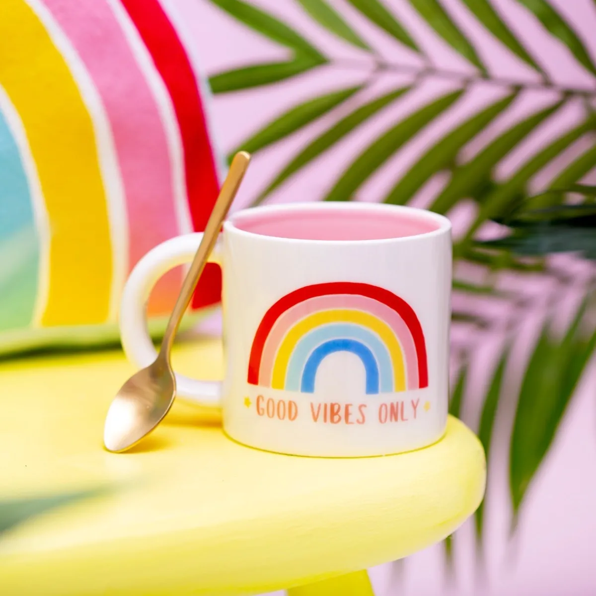 Sass and Belle Chasing Rainbows Good Vibes Only Mug