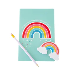 Sass and Belle Chasing Rainbows Spread Happiness A5 Notebook
