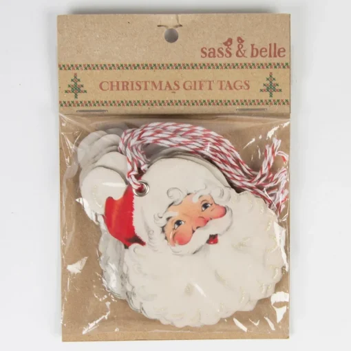 Online Sass and Belle Cheerful Father Christmas Gift Tags - Set of 10