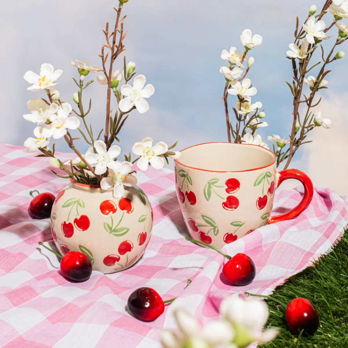 Discount Sass and Belle Cherry Mini Vase