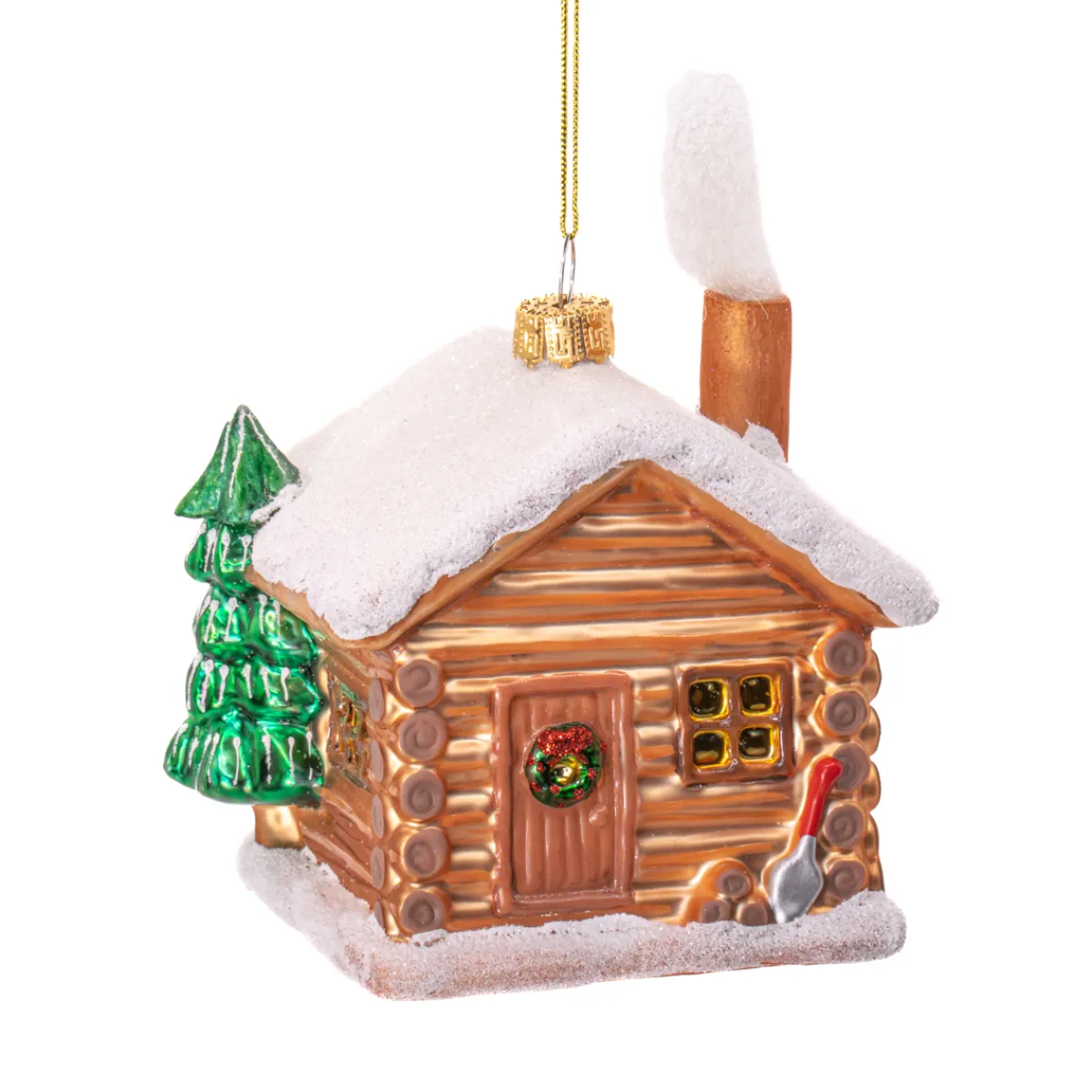 Sass and Belle Christmas Cabin Shaped Bauble