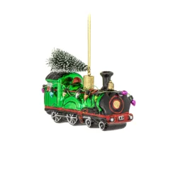 Hot Sass and Belle Christmas Express Train Shaped Bauble