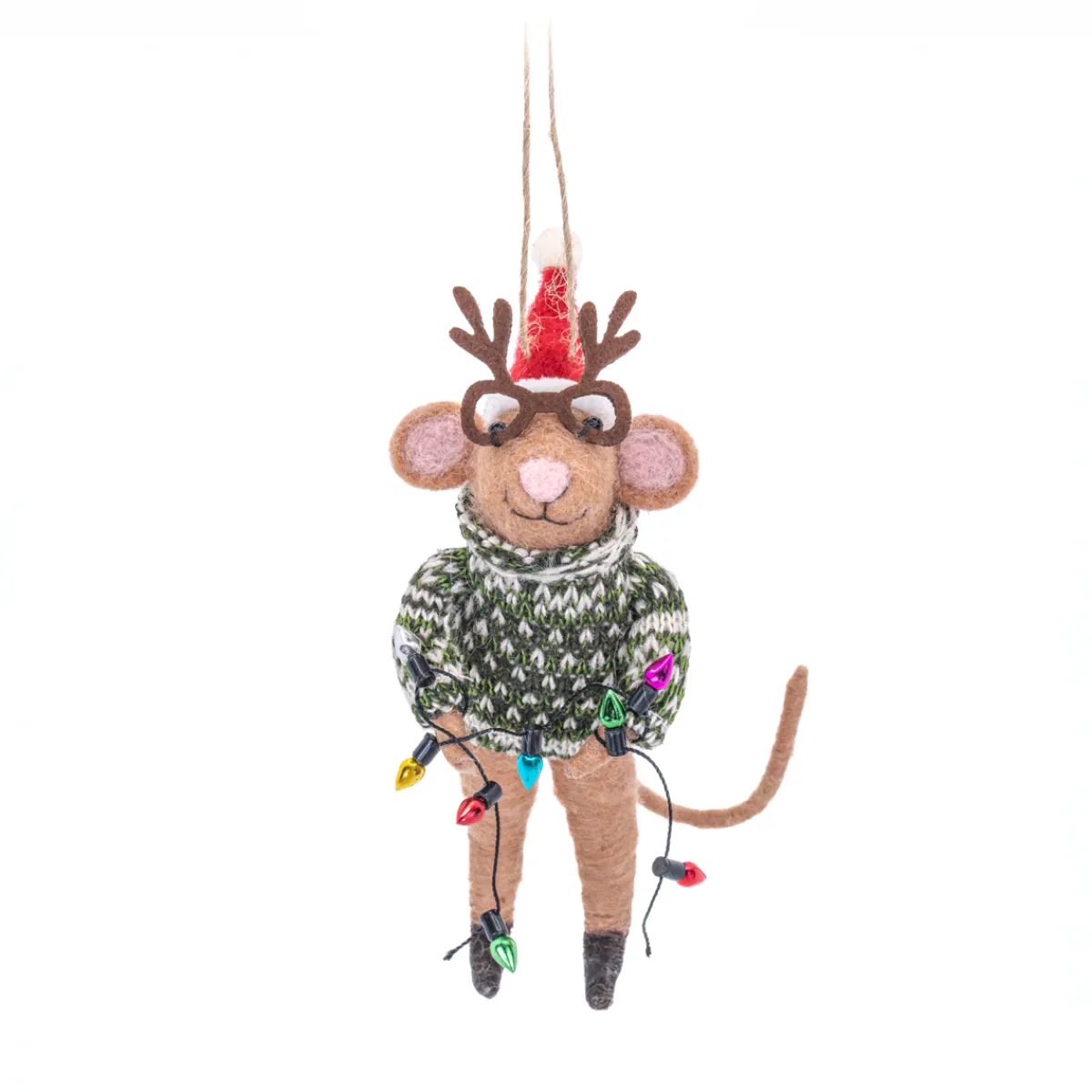 Sale Sass and Belle Christmas Party Mouse Felt Decoration