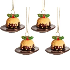 Outlet Sass and Belle Christmas Pudding Bauble - Set of 4