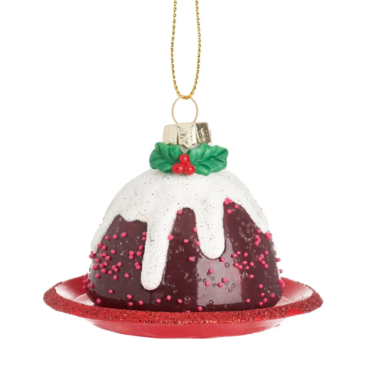 Hot Sass and Belle Christmas Pudding Shaped Bauble