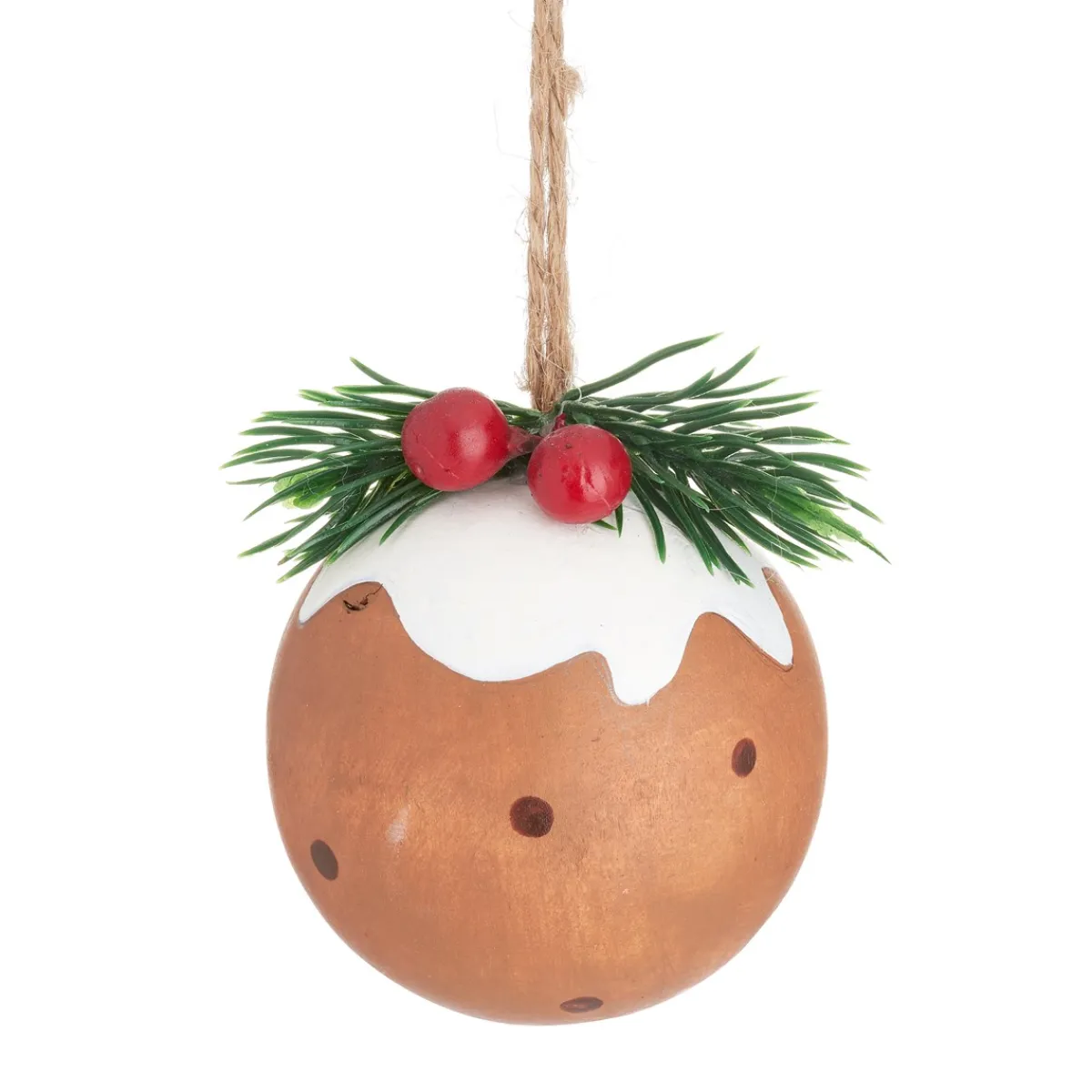Discount Sass and Belle Christmas Pudding Wooden Bauble