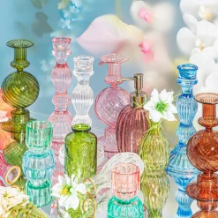 Outlet Sass and Belle Clear Vintage Candleholder
