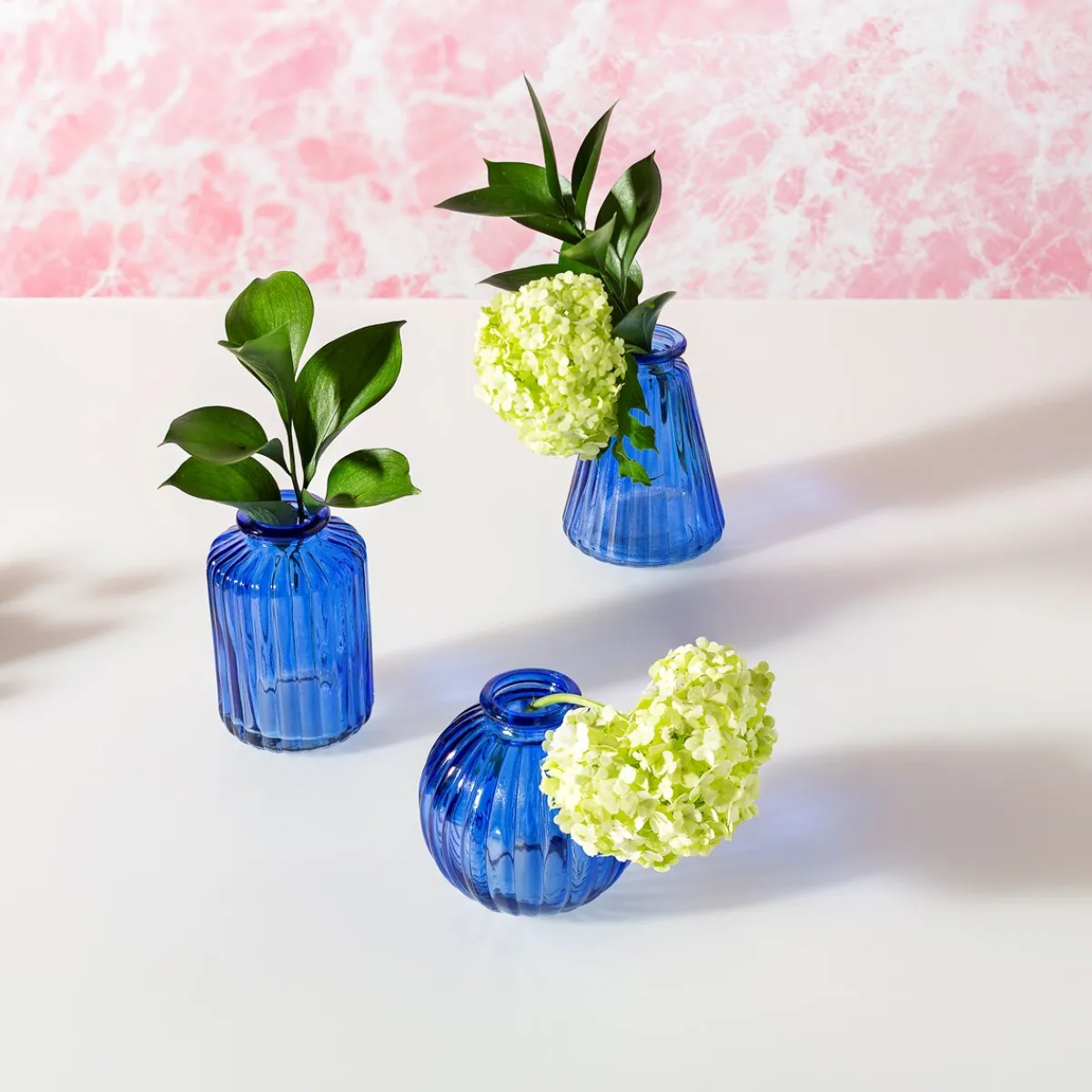 Sass and Belle Cobalt Blue Glass Bud Vases - Set of 3