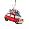 Hot Sass and Belle Coming Home For Xmas Red Car Shaped Bauble