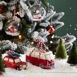 Hot Sass and Belle Coming Home For Xmas Red Car Shaped Bauble