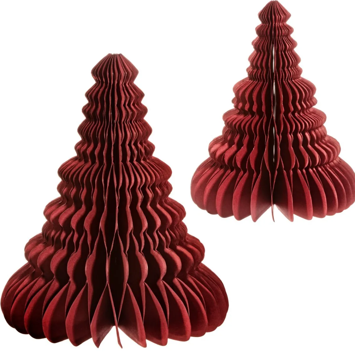 Discount Sass and Belle Crimson Honeycomb Tree Standing Decoration - Set of 2