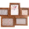Online Sass and Belle Dark Brown Wood Photo Frame with 5 Apertures
