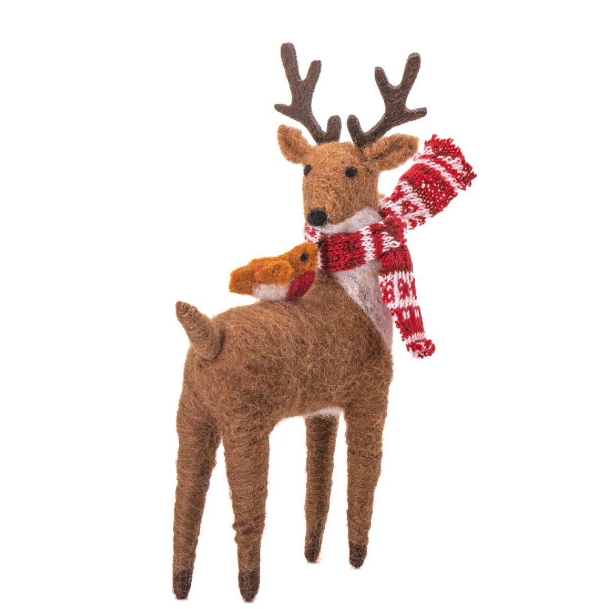 Outlet Sass and Belle Deer with Robin Felt Decoration