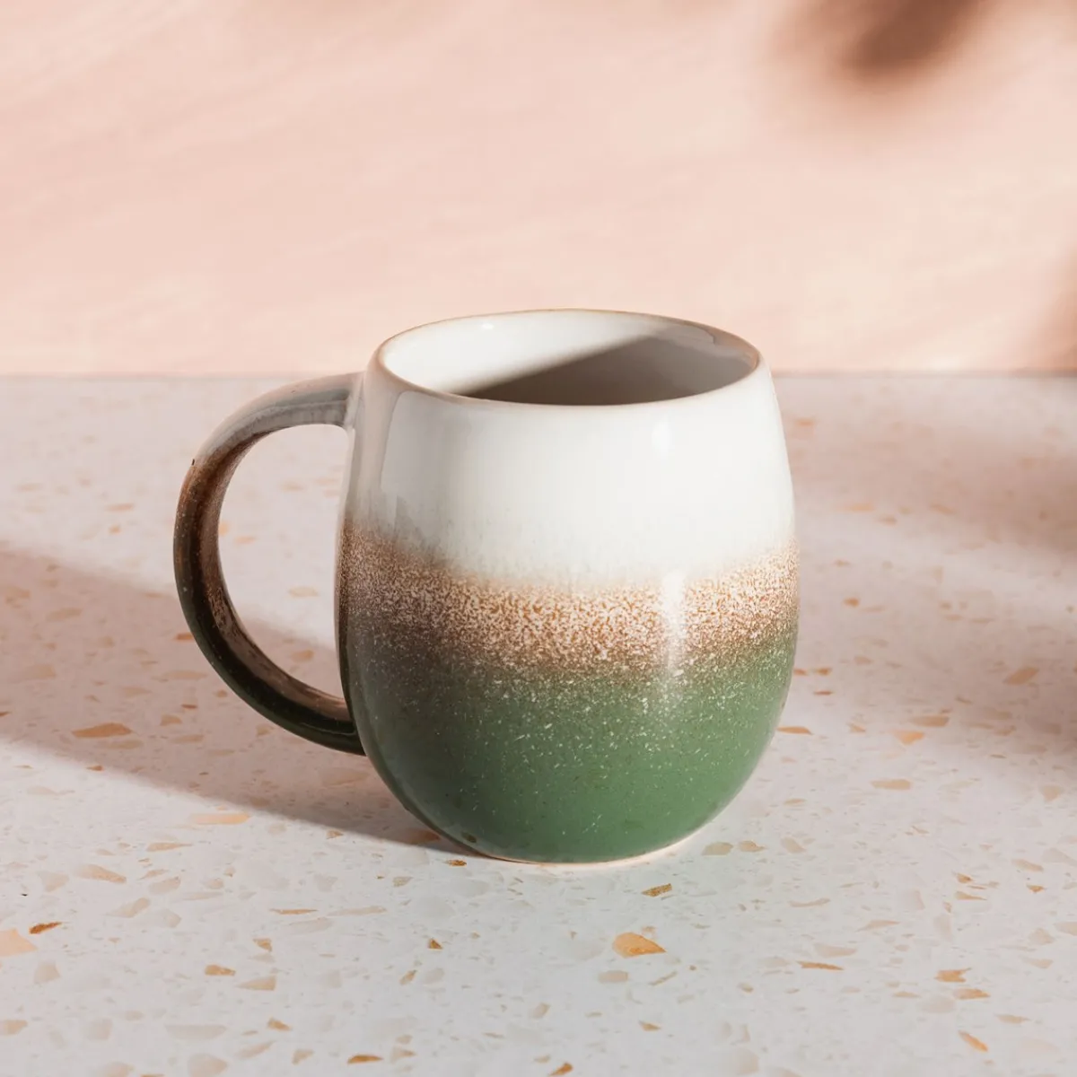 Hot Sass and Belle Dip Glazed Ombre Green Mug