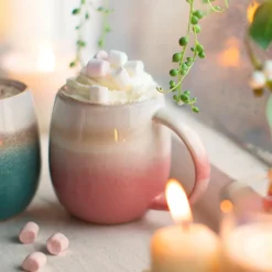 Sass and Belle Dip Glazed Ombre Pink Mug