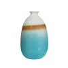 New Sass and Belle Dip Glazed Ombre Turquoise Vase